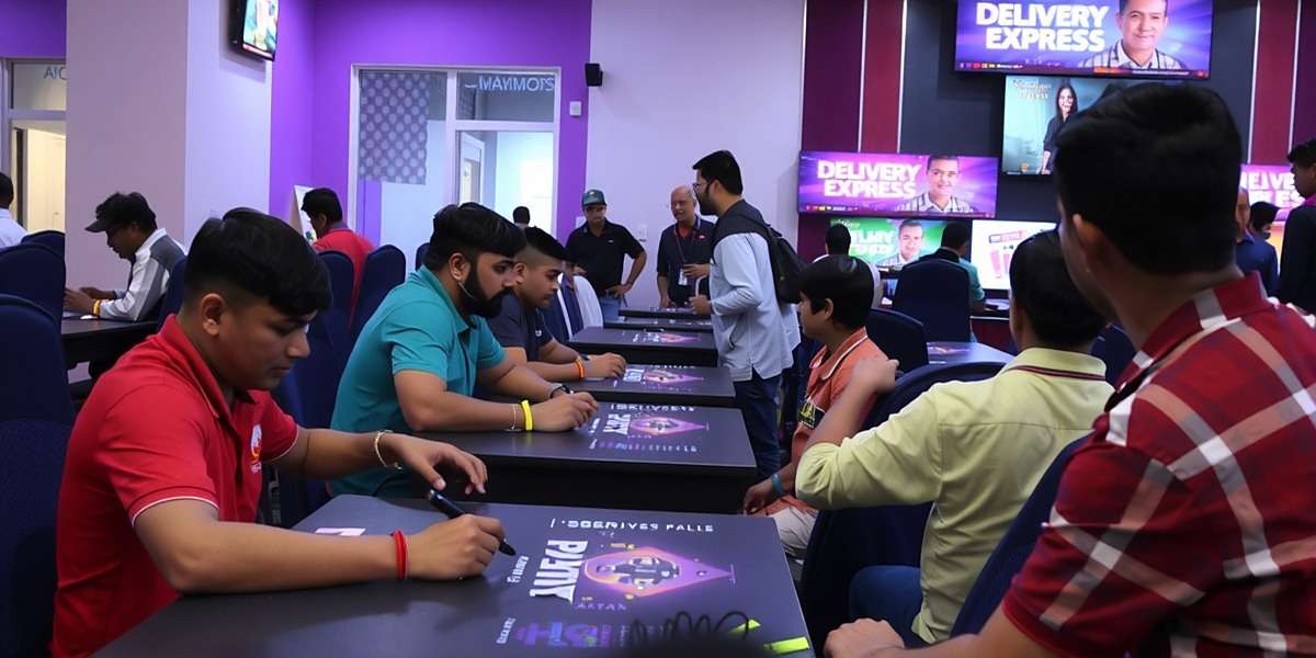Indian gamers playing Delivery Express at a local gaming event